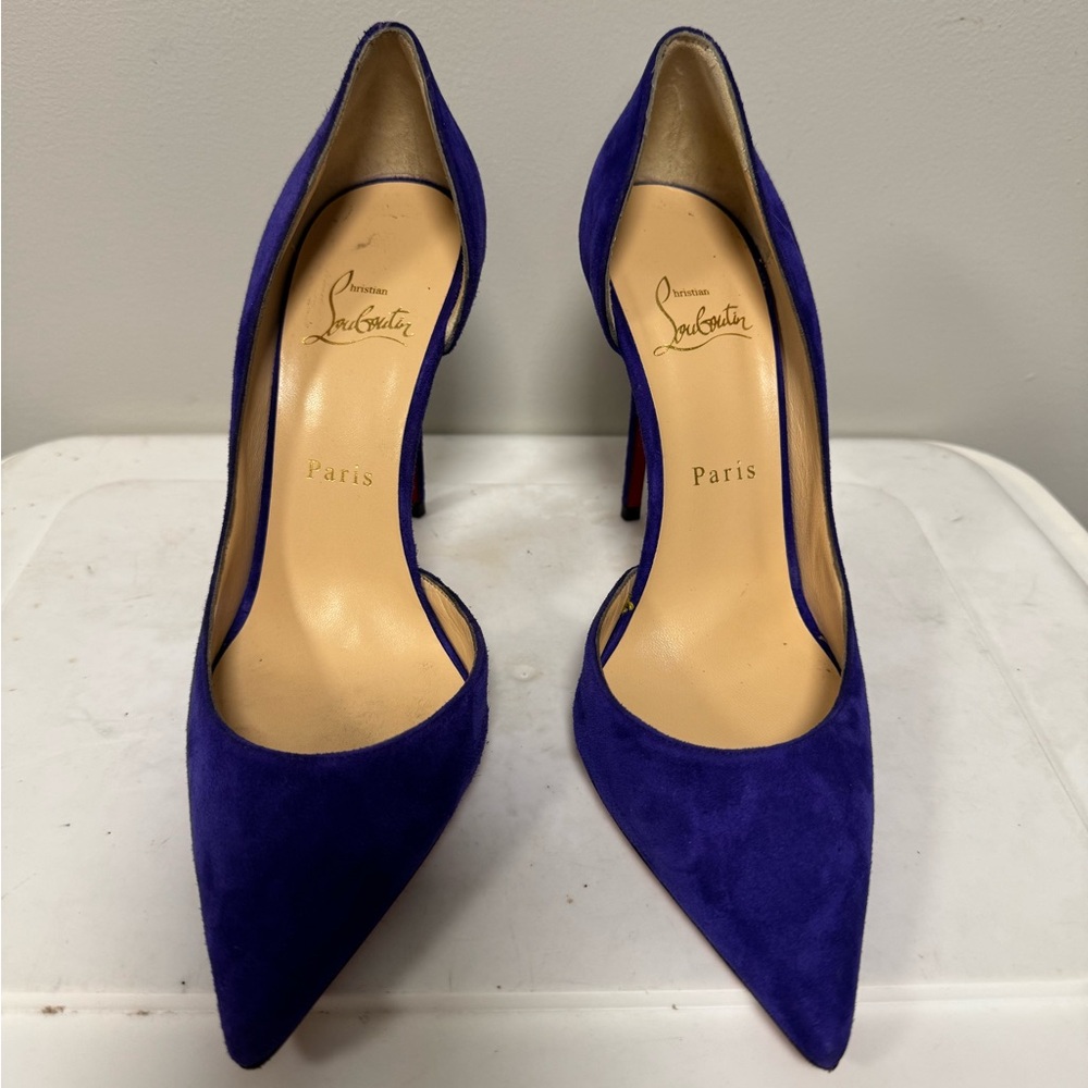 Christian Louboutin Royal Blue Suede Heels